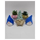 Garden Gnome and Succulent Planter Set - Retail: $25