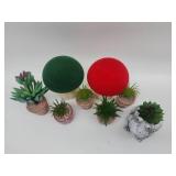 Decorative Mushroom Garden Set with Succulents - Retail: $35