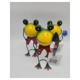 Smiling Frog Garden Decorations - Set of 3 - Retail: $24