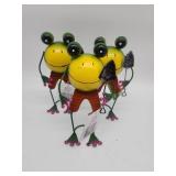 Metal Frog Garden Decorations - Set of 3 - Retail: $24