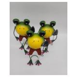 Metal Frog Garden Decorations - Set of 3 - Retail: $24