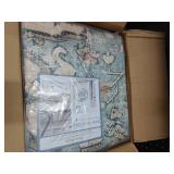 BESTSWEETIE 8x10 Area Rug Washable Rugs for Living Room, No Pile Boho Carpet for Entryway Bedroom Dinning Room, Vintage Carpet Print Distressed Non-Slip, 8 x 10 ft, Green Brick Rust Red