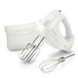 Hamilton Beach 6-Speed Electric Hand Mixer  with QuickBurst  Storage Case & 3 Attachments  Mixer for Kitchen  White