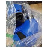 Kanayu 14 Pcs Boxing Gloves and Headgear Set for Beginners Youth 16 Ounce Boxing Gloves Headgear Helmet Hand Wraps Mouth Guards Equipment for Beginners Training Equipment Gifts(Black, Blue)