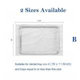 JMU 500pcs Dental Tray Covers, 11.6\' x 16\', Disposable Plastic Tray Sleeves Fit for Size E Trays