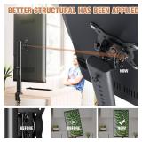 HEMUDU Single Tall Desk Monitor Arm Mount Stand Fit for 27 inch to 42 inch Flat Curved Computer Screen with Swivel, Height Adjustable, Rotation,Holds up to 77lbs, Black