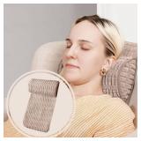 WdFour Headrest Memory Pillow, Support Cushions for Neck, Back or Foot for Sofas, Recliners, Office Chairs, Massage Chairs for Neck Pain Relief and Cervical Support(Khaki, 13\' Wx2.7 D).