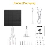 Zivif 10W Solar Panel for Security & Trail Cameras, 10400mAh Built-in Battery, 5V Outdoor Solar Charger with USB-C Cable, Micro-USB Adapter Plug, IP66 Waterproof, 360Â° Adjustable Mount