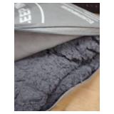 Topblan Weighted Blanket for Adults, 60\' x 80\' 15lbs, Soft Sherpa Queen Size Heavy Blanket with 3D Jacquard Turtle Shell Flannel Fleece for Couch and Bed