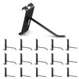 Oqqlin 32 Pcs Gridwall Hooks, 4 Inch Display Hooks for Grid Wall Black Heavy Duty Hook for Grid Wall Panels Metal Gridwall Accessory for Home, Retail, Displays, Storage