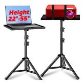 REHOSEUP Projector Stand, 33LB Load Bearing & 22-55\' Height Adjustable, for Projector/Laptop/DJ Gear, Outdoor/Office/Studio - Stable Base (Black)