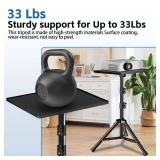 REHOSEUP Projector Stand, 33LB Load Bearing & 22-55\' Height Adjustable, for Projector/Laptop/DJ Gear, Outdoor/Office/Studio - Stable Base (Black)