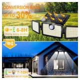 MIHANI Solar Flood Lights Outdoor, 2500LM Motion Sensor Security Lights with 270Â° Wide Angle, IP67 Waterproof, 3 Heads Solar Outdoor Lights for Patio, Yard, House, Garage (Non-Remote, 2 Pack)