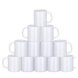 Yephets Sublimation Mugs, 12Pcs Coffee Mugs Blank White Ceramic Coffee Mug Set Sublimation Cups 11 oz Christmas Coffee Mug for Hot Chocolate Latte Tea Milk DIY Products