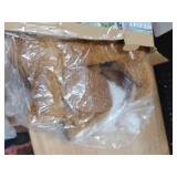 Christmas Lighted Dog Outdoor Decoration, 2.3 FT Pre-lit 3D Plush Tinsel Dachshund Wiener Dog Decor with Santa Hat & Scarf, 45 LED Lights Light Up Xmas Eve Displays for Holiday Indoor Lawn Garden Yard