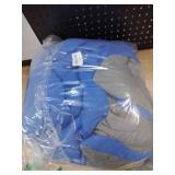 DOWNCOOL Twin Comforter Set -All Season Bedding Comforters Sets with 1 Pillow Case -2 Pieces Bed Set Down Alternative Comforter Set -Blue/Grey Twin Bedding Sets(64\'x88\')