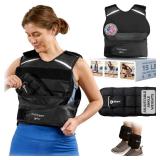 Lifepro Adjustable Weighted Vest for Women & Men - Flexvest 15 or 20 lb Workout Vest â Reflective Fitness Weight Vest with Phone Pocket for Running, Cardio, Strength Training