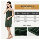 REDKISS 6-Piece Bath Towel Set - 2 Washcloths, 2 Hand Towels, 2 Bath Towels | Ultra-Fiber Coral Fleece, Super Absorbent, No Lint & No Fading | Perfect for Bathroom, Spa, Gym | Family -Olive Green