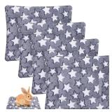 4 Pcs Reversible Dog Bed Mat, Soft Machine Washable Kennel Pad and Crate Mat for Small Medium Large Dogs, Pet Bedding for Home Travel and Crates (18 x 14 x 1.6 Inch,Gray)