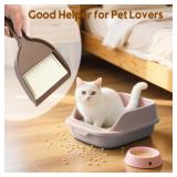 THINKLEARN 2PCS Small Broom and Dustpan Set, Mini Dust Pan and Brush, Hand Whisk for Pets, Kids, Desk, Home, Camping, Brown Cleaning Supplies