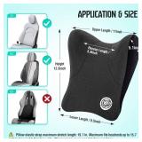 TKLoop Car Neck Pillow for Driving Seat, Soft Memory Foam Headrest Pillow with Adjustable Strap and Removable Cover, Ergonomic Neck Support for Car, Office Chair, Gaming Chair â Dark Grey