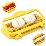 Larger Banana Slicer Egg Slicer for Hard Boiled Eggs, Stainless Steel & Aluminium Wires Strawberry slicer Multipurpose Heavy Duty Dishwasher Safe Banana Cutter slicer