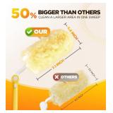 Heavy Duty Duster Refill Kit for Swiffer Duster with 3 ft Extension Pole & 20 Count Refills, 4X Microfibers Multisurface Dusters for Cleaning Home, Celling Fan, Blinds, Vent & Shelves