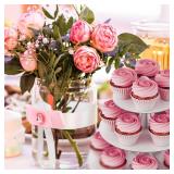 BLISSUR Cupcake Stand Tower, 2 Pack, White, 3 Tiered, Cup Cake Stand Cardboard Dessert Holder for Parties (White)