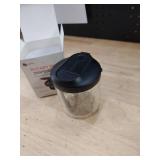 Hionxmga Pill Bottle Organizer with 7 Large Compartments, Pill Dispenser 4.4\' H x 3.6\' Dia for Travel, Supplement Organizer with Anti-Mixing Design, BPA-Free Pill Container with 20 Pcs Labels, Black