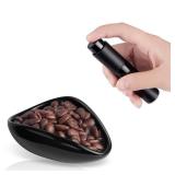 FEUNLEM Coffee Bean Dosing Cup and Spray Bottle Set - Ceramic Espresso Accessories Kit, 8ml Static Reducing Sprayer for Cafe, Home Use | Barista-Approved Dosing Tools (Black)
