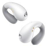 Boytond Ultra Open Ear Earbuds - Ergonomic Clip-On Earbuds, Bone Conduction Over-The-Ear Headphones with Waterproof Design and Secure Fit for Small Ears, Basic White