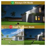 Onforu 200W Dusk to Dawn LED Outdoor Flood Light with Timer, Adjustable Brightness up to 18000lm, IP66 Waterproof Security Light with Plug, Garage Light with Remote for Yard 2 Pack