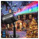 Christmas Laser Projector Light Outdoor: RGB 3 Colors Firefly Moving Laser Lights, IP65 Waterproof Star Projector Lights Show Decor for Garden Yard Holiday Party, Christmas Halloween New Year Gift