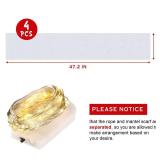 A 1 Pc Christmas Snow Blanket with LED Lights 47.2 x 8.7 inch Artificial Snow Table Runner Mantel Scarf Light Up with LED Ropes Table Decor for Christmas Village Decorations