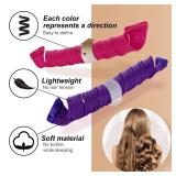 40pcs Heatless Spiral Hair Rollers with Styling Hooks, 22inch/55cm, No Heat Damage, DIY Kit for Long & Medium Hair