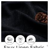 WelvetBLK Black Valances for Windows, Light Filtering Faux Linen Textured Small Short Window Curtain for Bathroom Basement Farmhouse, Rod Pocket Top Half Curtains for Windows, 60Wx14L Inch