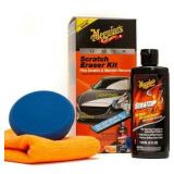 Meguiar s Quik Scratch Eraser Kit  Car Care Kit with ScratchX  Drill-Mounted Pad  and Microfiber Towel  Multi-color