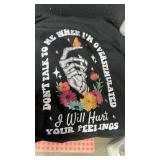 Skeleton Hand Floral hodie 'Don't Talk to me When I'm Over Stimulated I will haunt your feelings'