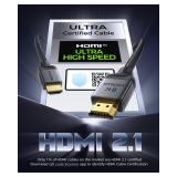 Silkland Certified HDMI 2.1 Cable, [4K@240Hz 144Hz 120Hz, 8K@60Hz] 1440P Ultra High Speed HDMI Cable 48Gbps (Upgrade Braided), HDR10+, eARC, HDCP 2.3, Compatible for Xbox/PS5/PS4/Roku TV-6.6ft