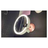 LED Vanity Mirror with Rose Gold Base