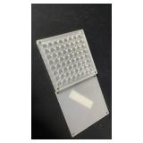 FUFenZHEN Seashell Display Box, 64 Grids Acrylic Magnetic Collecting Box, Transparent Storage Case for Shells, Beads, Jewelry (L-64 Cells, Round)