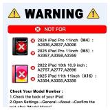 TabletKeyer Magic for iPad Air 11-inch (M3/M2) Case with Keyboard Air 10.9\'(5th/4th)/Pro 11(4th/3rd/2nd/1st)Gen, Trackpad Floating Rainbow Backlit TouchPad Keypad with Cantilever Magnetic Cover Black