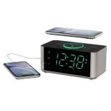 Emerson ER100202 Smartset Dual Alarm Clock Radio with USB Port and QI Wireless Phone Charger with Bluetooth, All Qi Compatible Phones