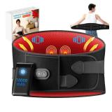 Heating Pad for Back - Lower Back Massager with 3 Heat 3 Vibration, 10000mAh Portable Heating Pad for Back Pain Relief, 30 mins Auto-Off, Black