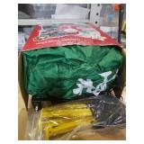 12FT Giant Christmas Inflatable Santa Claus with Candy Cane and Gift Bag Yard Decors, Easy Installation and Storage, Built-in Bright LED Lights for Xmas Outdoor Garden Lawn Holiday Party Decoration