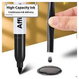 Affisure Permanent markers, 100 packs permanent markers bulk, quick dryingin one second, waterproof, smooth, noteasy to erase, durable, can be markedon glass, tiles and cloth, office supplies