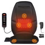 Back Massager for Chair, Vibration Massage Seat Cushion, Heated Seat Cover for Lower Back, Seat Warmer for Pain Relief, Chair Massager for Office, Gift for Men Women