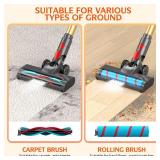 KZJKZJ Cordless Vacuum Cleaner, 550W 70Mins Powerful Suction Stick Vacuum, Anti-Tangle, Lightweight Vacuum Cleaner for Home, Rechargeable Vacuum Cordless for Hard Floor/Carpet/Pet Hair, LED Screen