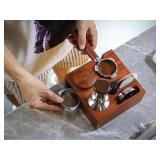 KNODOS 54mm Espresso Tamping Station For Breville Espresso Machine Accessories Rosewood Tamper Stand & Portafilter Holder