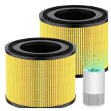 CHAMONNY AP-S0610L Pet Care Filter Replacement, Compatible with MOO-KA AP-S0610L Air Purifier, 3-in-1 H13 True HEPA and Activated Carbon Filters, 2 Pack